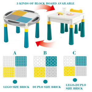 LELE BROTHER Indoor Outdoor Toys Multifunction Activity Playing Desk Children Educational <strong>Building</strong> Brick <strong>Table</strong> - Product Image 3