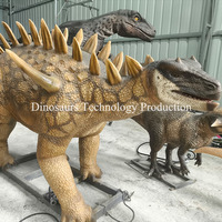 Dinosaure animatronique réaliste Huayangosaurus pour l'animation extérieure, à vendre directement de l'usine d'animatroniques