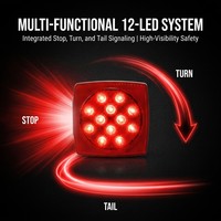 Nuevo Kit de Luces LED Magnéticas Inalámbricas para Remolque, Tractor, Barco, Camión y Furgoneta - Clasificación IP67, Aprobado por SAE/DOT, 12V