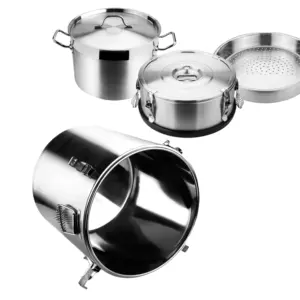 Alta Qualidade Em Aço Inoxidável 304 Panela De Sopa De Cozinha Balde Para Vários Tipos De Sopa Para Jantar Luxuoso