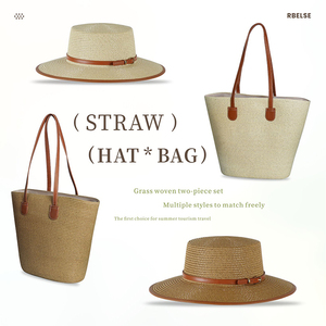 2025 người anh của phụ nữ tùy chỉnh thêu logo mùa hè bãi biển mặt trời Top <span class=keywords><strong>hat</strong></span> & Purse Set cho các hoạt động ngoài trời như câu cá & Du Lịch - Product Image 1