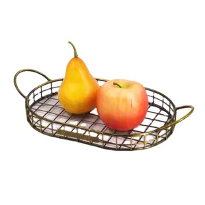 Hot Sale Retro Style Küche Metalldraht Tablett Haushalt Obstkorb