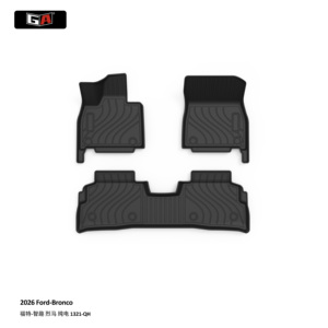 Tapis <span class=keywords><strong>de</strong></span> sol GA <span class=keywords><strong>TPE</strong></span> 3,5 mm d'épaisseur, 3 pièces, pour Ford Bronco 2026, imperméables, ensemble complet, tapis <span class=keywords><strong>de</strong></span> voiture en <span class=keywords><strong>TPE</strong></span> - Product Image 1