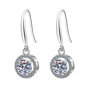Gorgeous <b>Aesthetic</b> White GRA Certified VVS1 D Color Oval Moissanite 925 Sterling Silver <b>Earrings</b> - Product Image 1