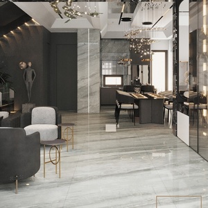 Hot Phong Cách Thiêu Kết Đá Nhân Tạo Slab Nội Thất Tường Sứ Gạch Lớn Sứ Đá Cẩm Thạch Cho Phòng Khách - Product Image 6