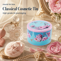 Boîtes métalliques classiques en fer blanc de haute qualité pour la vente en gros, conception personnalisée, laquées, imprimées en offset, pour cosmétiques, soins de la peau, rouges à lèvres
