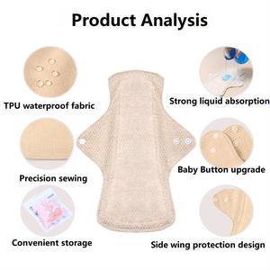 Assorbenti Igienici Riutilizzabili in <span class=keywords><strong>Cotone</strong></span> Colorato a Rete, Impermeabili e Anti-perdita, Vendita all'Ingrosso - Product Image 3