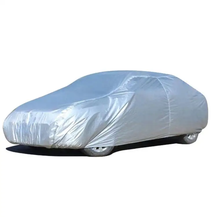 Housse de voiture anti-poussière imperméable en tissu polyester 210T résistant aux UV