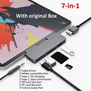 Lector de tarjetas 4K HDTV/SD TF/carga PD/Adaptador USB 3,0 tipo C <span class=keywords><strong>Hub</strong></span> <span class=keywords><strong>para</strong></span> <span class=keywords><strong>iPad</strong></span> Pro/MacBook compatible con Nintendo Switch - Product Image 2