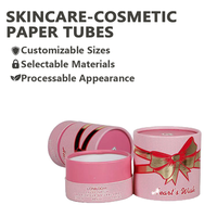Emballage en tube de papier cosmétique rose écologique à marque privée avec impression évanescente pour coffrets cadeaux beauté