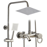 Kit de robinetterie et poignées pour salle de bain, colonne de douche, système de douche complet, ensemble de douche pluie pour salle de bain