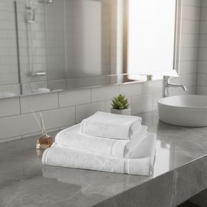 Ensemble de bain turc 3 pièces Varol Themis Series, serviettes en coton égyptien tissé, brodées, couleur unie, douces pour la peau, avec logo - Product Image 3