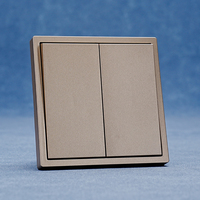Interrupteurs muraux MEZEEN de style allemand, français, russe, design luxueux, cadre fin, décoration intérieure européenne, 80*80mm, 2 gangues, 1 voie, boutons poussoirs