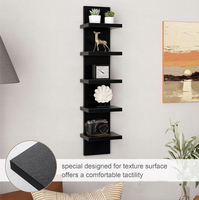Étagère murale flottante à 5 niveaux, finition blanche, unité d'étagère murale verticale, étagères flottantes pour chambre à coucher, salon