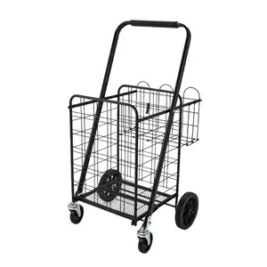 Amazon Hot Sellingtop Kwaliteit Fabricage Mini Supermarkt Winkelwagen Kruidenier Trolley Winkelwagen Winkelen Trolley Voor Ouderen