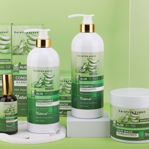 High Quality Vegan Aloe Vera Hair Treatment <b>Shampoo</b> and Conditioner Set Private Label Smooth Conditioner - Product Image 5