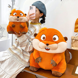 Peluche Beaver Mabel avec logo personnalisé, ours en peluche <span class=keywords><strong>King</strong></span> George, poupée en peluche, coussin doux de dessin animé, cadeau, décoration de canapé et de maison - Product Image 3