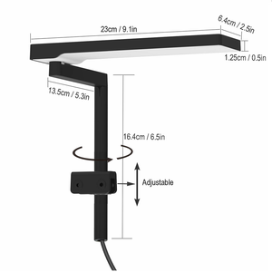 12-20 "15W Full Spectrum <span class=keywords><strong>LED</strong></span> Clip on Fish Tank Light 270 Rotation Fish Lamp <span class=keywords><strong>pour</strong></span> 2-15 Gallon Fish Tanks Plantes d'<span class=keywords><strong>eau</strong></span> <span class=keywords><strong>douce</strong></span> - Product Image 3