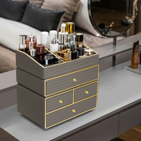 Organiseurs de maquillage multifonctionnels modernes en cuir PU Frins, boîtes de rangement pour cosmétiques, armoires de bureau