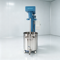 Agitateur vertical industriel pour liquides, en acier inoxydable, 4 kW, pour la production chimique et cosmétique.