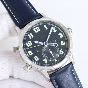 Le patron recommande la <span class=keywords><strong>montre</strong></span> automatique étanche pour <span class=keywords><strong>homme</strong></span> 5924 Platinum Pilot Timing Dual Time Zone, idéale pour les loisirs et les vacances - Product Image 2