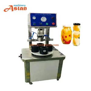 chilli paste glass bottle vacuum capping machine/Pickles glass jars vaccum sealing machine / honey glass jars lidding machine