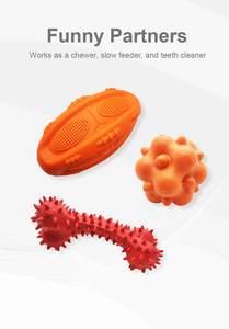 <strong>Dog</strong> Chew Toy Balls Durable <strong>Soft</strong> Rubber <strong>Dog</strong> Chew <strong>Bones</strong> for Aggressive Chewers Large Breed - Product Image 3