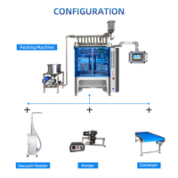 Machine d'emballage de sachets 10 lignes, scellage 3 côtés, pour sauces, mayonnaise, vinaigrettes et liquides