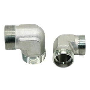 Conexión de Tubería en Codo de <span class=keywords><strong>Ángulo</strong></span> Recto Hidráulica 1C9/1D9, <span class=keywords><strong>Doble</strong></span> Cabezal, Funda de Cartucho, Férula Simple, Estándar DIN, Alta Presión, Zinc - Product Image 4