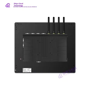 Monitor de computadora con pantalla táctil todo en uno industrial HMI modelo I3/I5/<span class=keywords><strong>I7</strong></span> <span class=keywords><strong>CPU</strong></span> Linux Panel industrial capacitivo integrado PC Metal - Product Image 4