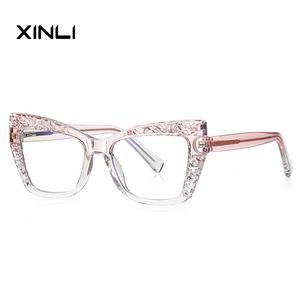 แว่นตา Cat Eye รุ่น XINLI2184 คุณภาพสูงสำหรับผู้หญิง กรองแสงสีฟ้า ป้องกันแสงคอมพิวเตอร์ กรอบแว่นแฟชั่นลายสัตว์ วัสดุ TR90 ขายส่ง - Product Image 4