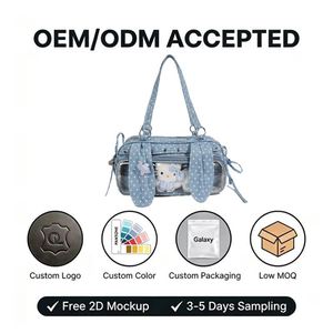PU <b>Bag</b> Large Capacity Clear <b>Crossbody</b> Shoulder <b>Bag</b> for Women Boston Style for Daily Commute & Cosmetics Storage - Product Image 3