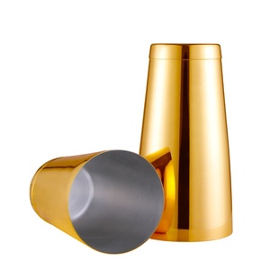 Ensemble professionnel Boston Shakers Barman 304 Acier Inoxydable Or Galvanoplastie <span class=keywords><strong>Koriko</strong></span> Taille 532ml 830ml Cocktail Shakers - Product Image 5