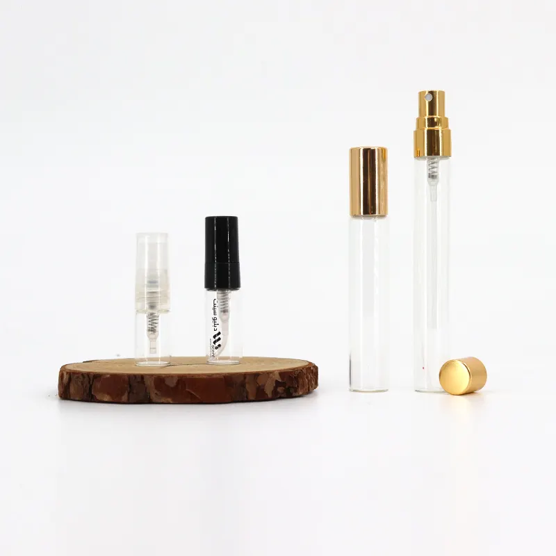 Wholesale Empty 2ml 3ml 5ml 10ml Fancy Clear Mini Perfume Atomizer Mist Tester Glass Botella de Perfume Sample Vial Spray Bottle