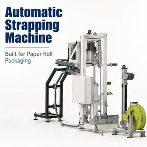 External Strap Reel Automatic Strapping <b>Machine</b> Stable <b>Running</b> For Paper Roll Bale Packing For Paper Bales Strapping - Product Image 2