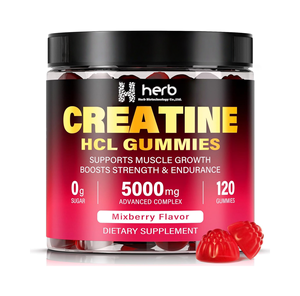 Compléments Gommeux Énergétiques à la Créatine Monohydrate Pure 5000mg pour Adultes, Marque Privée OEM/ODM, 4 Gommes - Product Image 1