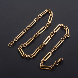 Collier ras du cou chic en acier inoxydable plaqué or avec pendentif cœur rectangulaire pour femmes et hommes, accessoires de bijoux en métal - Product Image 5
