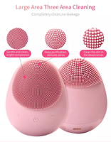 Spatule vibrante étanche épurateur de visage outils de nettoyage brosse de nettoyage de visage en silicone