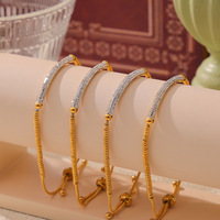Nouveau été minimaliste 18K or perles Bracelet réglable en acier inoxydable Bracelet Non ternir étanche bijoux cadeau fête