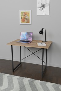 Bureau d'ordinateur avec étagères pour étudiants, bureau d'étude moderne pour ordinateur de bureau - Product Image 4