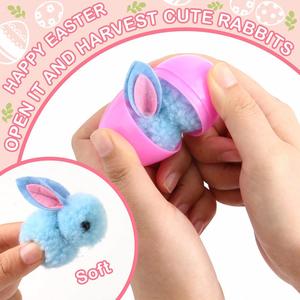 <b>Easter</b> Eggs Mini Bunny Ornaments Holiday <b>Basket</b> Fillers Plush Eggshell Toys Birthday <b>Gifts</b> Stress Relief Washed 5-7 Years - Product Image 3