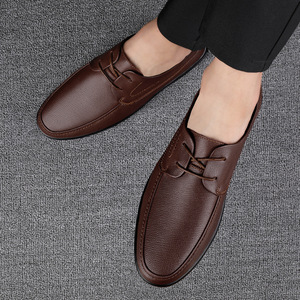 Nouvelles chaussures décontractées d'été pour hommes, mocassins à lacets à double semelle souple, respirants, solides, pour loisirs et conduite - Product Image 3