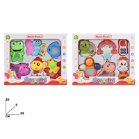 MAZZEO GIOCATTOLI Mondo Bimbi Sonaglini Ensemble de hochets pour bébés 26x32x5 cm Jouets musicaux en plastique colorés pour nourrissons