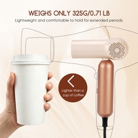 Sèche-cheveux professionnel haute vitesse 110000 tr/min, mini pliable, ionique négatif, brosse sèche-cheveux, séchage rapide