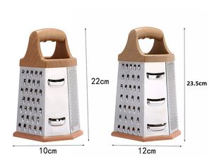 Nouveau grain de bois six rabot broyeur de légumes multifonctionnel en acier inoxydable rabot éplucheur gadget de cuisine - Product Image 2
