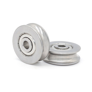 Poulies métalliques en acier inoxydable en forme de U fournies par le fabricant, roulements à billes à gorge profonde S626ZZ, rails de guidage de corde non standard - Product Image 4