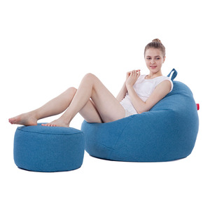 Fauteuil de relaxation d'extérieur en forme de pouf, avec billes en polystyrène, pour usage intérieur et extérieur - Product Image 1