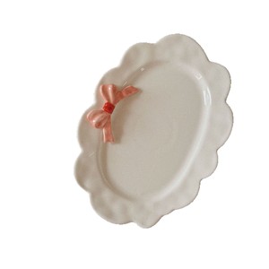 Assiette à gâteau <span class=keywords><strong>en</strong></span> céramique blanche peinte à la main, style rétro, design luxueux léger, passe au micro-ondes, plat de service décoratif, <span class=keywords><strong>vaisselle</strong></span> de table pour la maison - Product Image 5