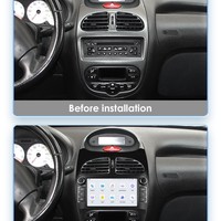 Navegador GPS para coche Peugeot 206, estilo original, pantalla Android de 7 pulgadas, dispositivo inteligente todo en uno, apto para uso transfronterizo