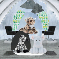 Jouets en peluche d'animaux de la jungle personnalisés par HY Factory, peluches d'animaux de safari douces, tigres, lions, lémures, éléphants en coton PP